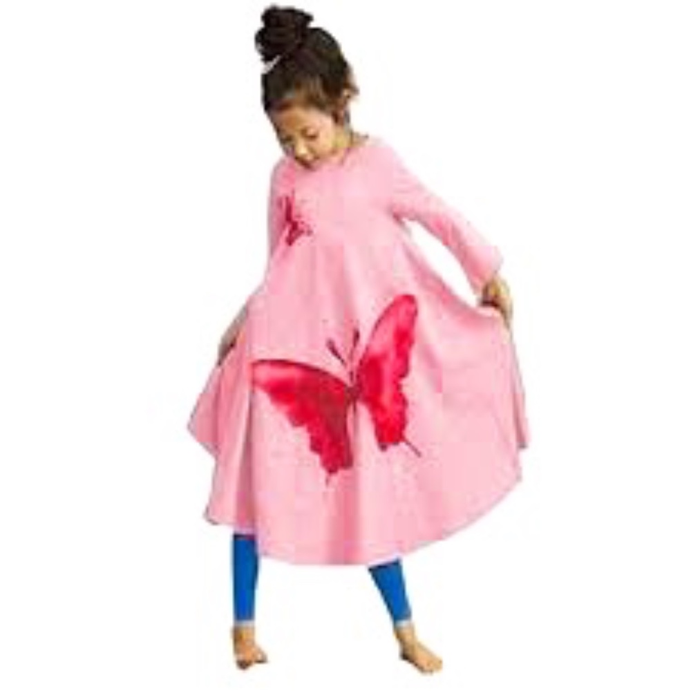 O&T Ownest Pink Butterfly Dress